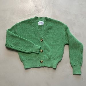 Zara kids Knit Cardigan in green (size 11-12y)